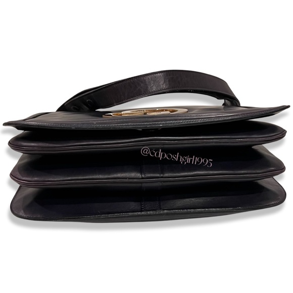 Gucci 1970s navy blue Blondie gold interlocking GG shoulder bag 2-ways accordion - Picture 8 of 16